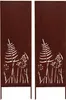 4x Sichtschutz Metall - 160 cm x 50 cm - Edelrost - Produktbild-Vorschau 2