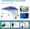 Gazebo pieghevole Wiltec 3 x 3 m blu con ruote, gazebo Anteprima dell’immagine prodotto 9