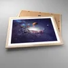 Gerahmtes Poster - Rahmen in heller Eiche - Kosmos Planeten Produktbild-Vorschau 3