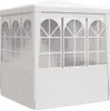A white party tent with clear windows. Produktbild-Vorschau