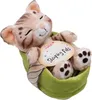 Nici Katze Schläft Im Korb Teddy 12 Cm Beige  Beige One Produktbild-Vorschau 1