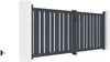Doppelflügeltor aus Aluminium 3m VEYMONT H.120cm grau Produktbild-Vorschau 3