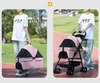Wóżek Dla Psa Kota Składany Odpinany Transporter Różowy Podgląd zdjęcia produktu 2