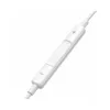 A close-up shot of the inline remote control for white wired headphones. Produktbild-Vorschau