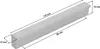 10 Stück Möbelgriffe P96 Silber Lochabstand 96mm + Produktbild-Vorschau 3