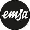 The image shows the brand logo 'emsa' in white, stylized script, on a black circular background. Produktbild-Vorschau