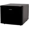A black mini-refrigerator is shown against a white background. Produktbild-Vorschau