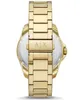A close-up back view of a gold-colored watch band and clasp. Anteprima dell’immagine prodotto