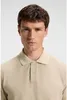 Polo BOSS Prime Regular Fit in cotone marrone chiaro a 2 Anteprima dell’immagine prodotto 5