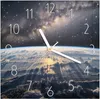 Wanduhr aus Glas mit Motiv Weltall Sonnenaufgang- 30 x 30 Produktbild-Vorschau 1