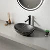 Černé keramické oválné umyvadlo 41x34,5 cm Náhled obrázku produktu 3