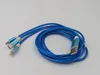 Câble de recharge USB LED 3-en-1 bleu lumineux Micro USB-C Voir les images du produit 4