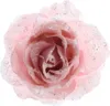 Kunstblumen Rose auf Clip 14cm rosa Produktbild-Vorschau 1