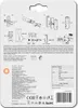 The back of a product package with diagrams, text, and a specification table. Produktbild-Vorschau