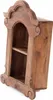 A wooden shelf unit with an arched opening and two shelves. Náhled obrázku produktu