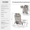 Skládací hliníkové plážové křeslo tectake® Coral s funkcí Náhled obrázku produktu 5