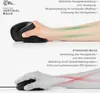 Comparison of a vertical mouse and a standard mouse, showing hand posture and potential strain. Produktbild-Vorschau