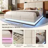 LVHOM čalouněná postel 180x200cm s LED a USB, manželská Náhled obrázku produktu 2