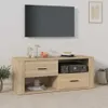 vidaXL Szafka pod TV dąb sonoma 100x35x40 cm materiał Podgląd zdjęcia produktu 2
