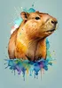 Capybara - Colour Splash - Poster 61x91,5 cm Produktbild-Vorschau 1