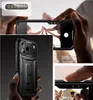 Collage of images showing a phone case, a phone in use, and a close-up of the case's features. Náhľad obrázku produktu