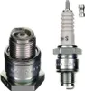 Two spark plugs are shown against a white background. One is disassembled, showing the internal components, and the other is fully assembled. Anteprima dell’immagine prodotto