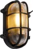 Industrielle Wand  und Deckenleuchte Schwarz Oval IP44 Produktbild-Vorschau 1