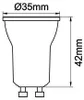 Faretto a led GU10 4W 60 d. 35mm 3000K Anteprima dell’immagine prodotto 3