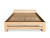 A wooden bed frame with slats, shown from the front on a white background. Produktbild-Vorschau