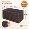 CASARIA® Baule da Giardino XXL 280L Effetto Legno Anteprima dell’immagine prodotto 6
