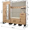 Garderobe ARTIN Set 13 mit gepolsterten Paneelen Industrial Produktbild-Vorschau 4