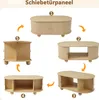 MODFU  Couchtisch，Kaffeetisch，Beistelltisch，Ovaler Produktbild-Vorschau 5