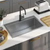 vidaXL Handgemachte Einbauspüle Edelstahl Produktbild-Vorschau 2