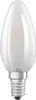 A close-up studio shot of a frosted white LED candle light bulb with a silver screw base, isolated on a white background. Anteprima dell’immagine prodotto