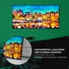 Leinwand Wanduhr Wandkunst Uhr Quarz 60x30 Himmel bunte Produktbild-Vorschau 5