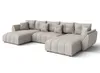 AX LIVING Canapé panoramique XXL convertible Antalya beige Voir les images du produit 4