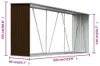 vidaXL Schowek na drewno opałowe Stal ocynkowana 330x84x152 Podgląd zdjęcia produktu 8
