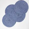 HOMESCAPES Tischset blau im 4er-Set, 40 cm – 4x Platzset Produktbild-Vorschau 1