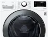 Close-up front view of a white LG washing machine. Voir les images du produit
