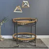 Servierwagen Rattan Metall 57x55,5x62,5 cm Multicolor Mauro Produktbild-Vorschau 10