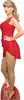 A cardboard cutout of Taylor Swift in a red dress. Náhľad obrázku produktu
