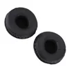 Two black circular ear pads for headphones are shown against a white background. Voir les images du produit