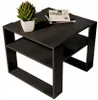 Couchtisch Schwarz 55x55 Cm Loft Retro Wohnzimmertisch Produktbild-Vorschau 1