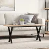 The Living Store Couchtisch X-Gestell 110x40x45,5 cm Produktbild-Vorschau 2