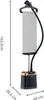 A freestanding garment steamer with dimensions indicated. Produktbild-Vorschau