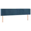 Kopfteil mit Ohren Dunkelblau 163x16x78/88 cm Samt Produktbild-Vorschau 2