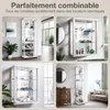 K-Möbel Vitrine suspendue en blanc (80x60x25 cm) avec 2 Voir les images du produit 6