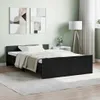vidaXL Bettgestell mit Kopf- und Fußteil Schwarz 120x200 cm Produktbild-Vorschau 2