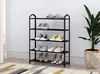 ModernHome XJ53K Kovový botník, 5 polic, 15 párů, černý Náhľad obrázku produktu 3