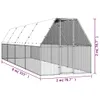 Cloris Designermöbel Outdoor-Hühnerkäfig 2x8x2 m Verzinkter Produktbild-Vorschau 5